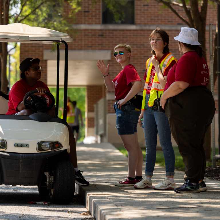 Division of Student Affairs staff members at move in.